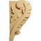 Ekena Millwork 2 1/2"W x 2 1/4"D x 4"H Small Acanthus Leaf Block Corbel, Alder CORW02X02X04BAAL - alternate 4